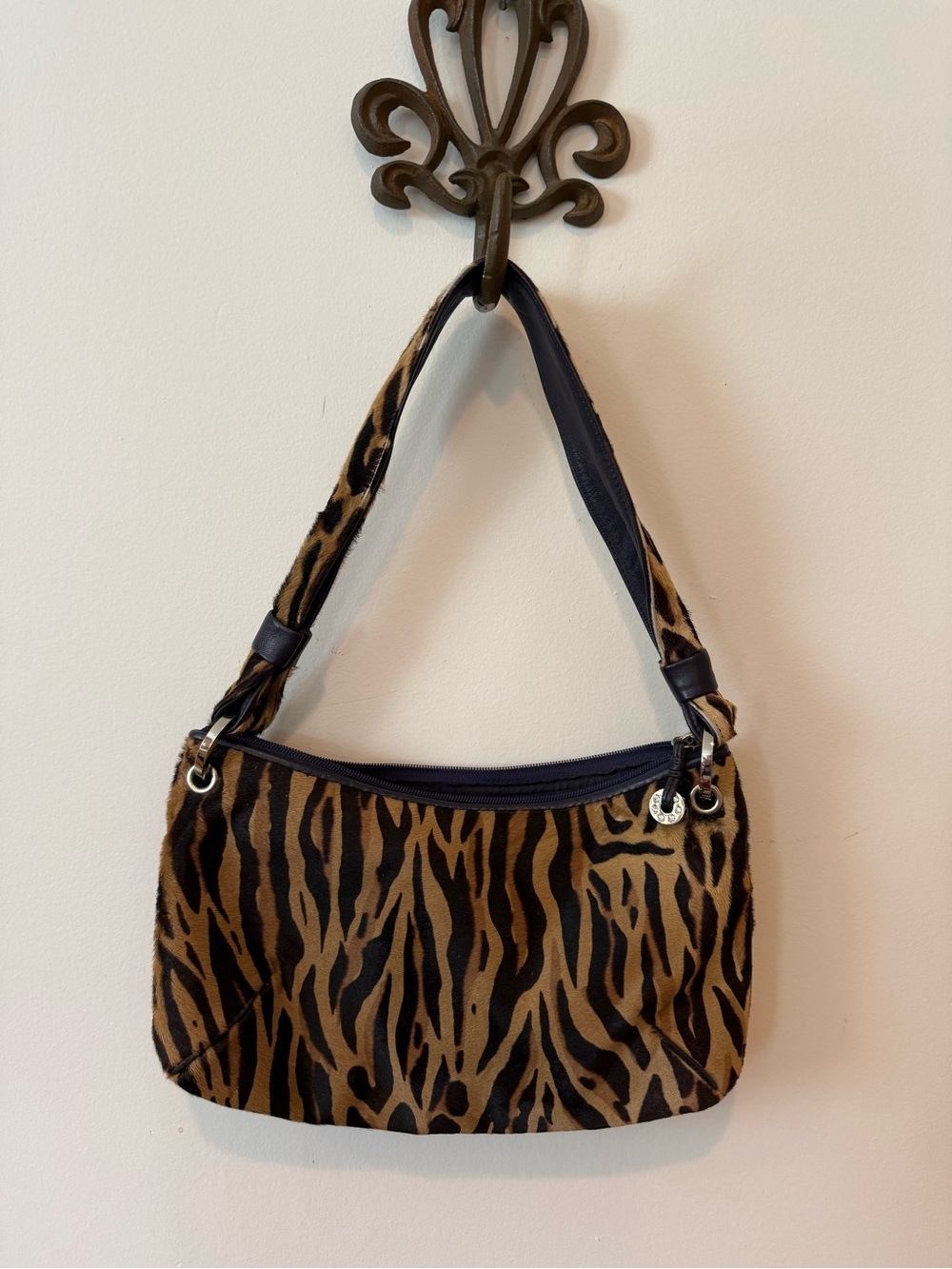 Donald J. Pliner Animal-Print Shoulder Bag in Brown and Black